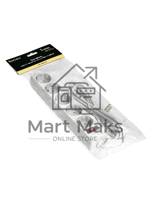 Удлинитель ExeGate EC-5-3W EX279360RUS белый, 3 м, евровилка, 5 розеток, 2200 Вт