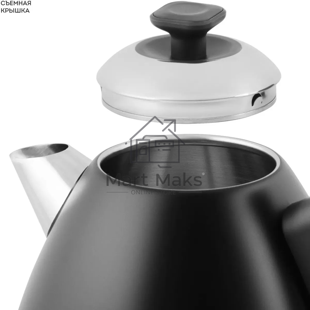 Чайник электрический Galaxy Line GL 0343, черный нефрит, металл, 2200 Вт, 1,7 л