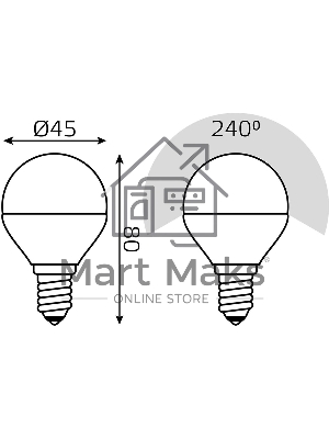 Лампа светодиодная Gauss Led Globe-dim E14 7Вт 4100К диммируемая