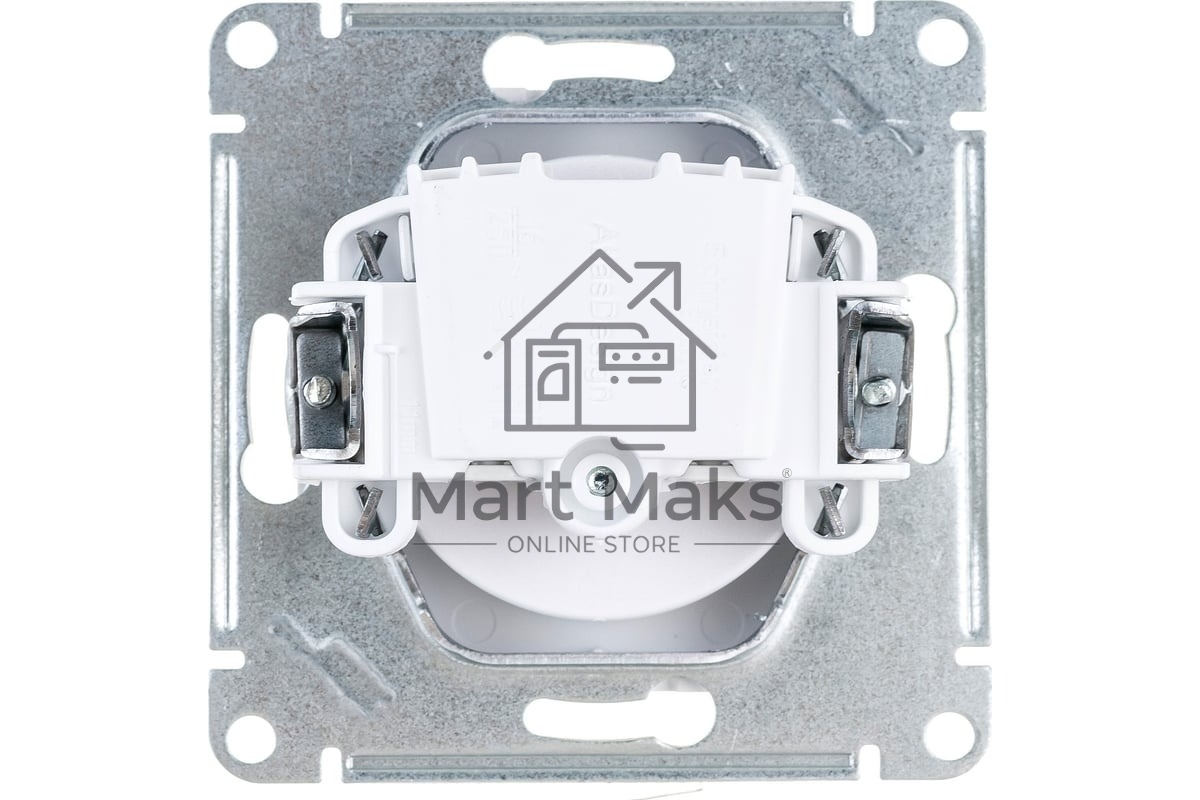 Механизм розетки 1-м СП AtlasDesign без заземл. 16А жемчуг SchE ATN000441
