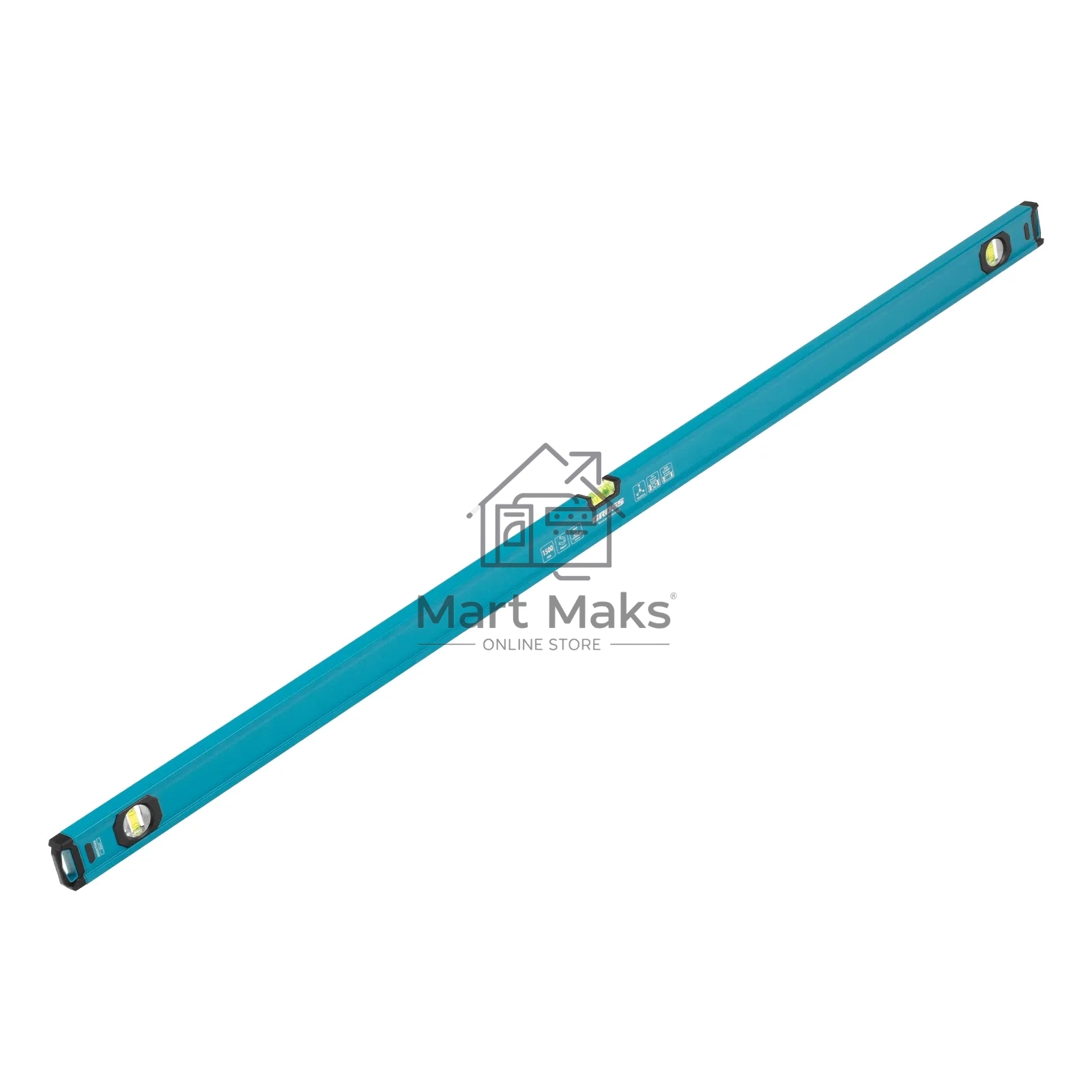 Уровень Gross 33655 алюминиевый, магнит., фрезерованный, 3 глазка, 0,5 мм/м, 1500 мм