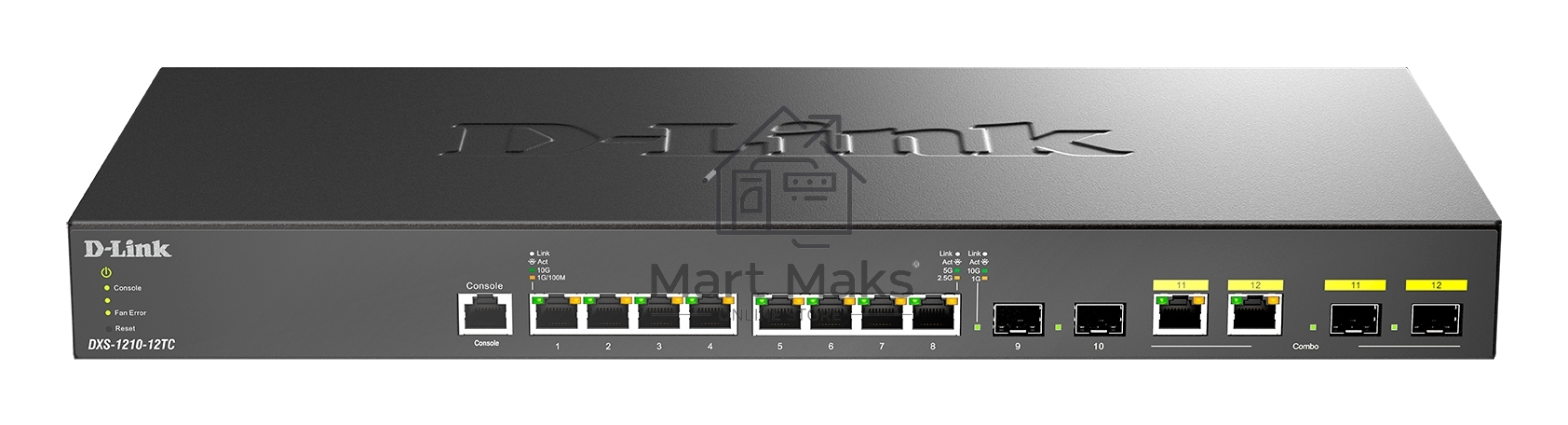 Коммутатор D-Link DXS-1210-12TC, 10×10 Гбит/с + 2×10 Гбит/с SFP+, настраиваемый