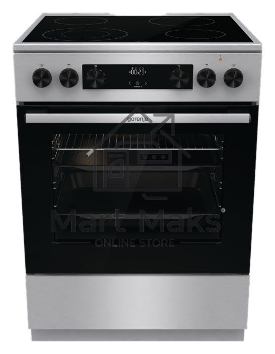 Плита электрическая Gorenje GECS6C70XC серебристый, конфорок 4 электрических, духовка 71 л, 60 см x 85 см x 60 см