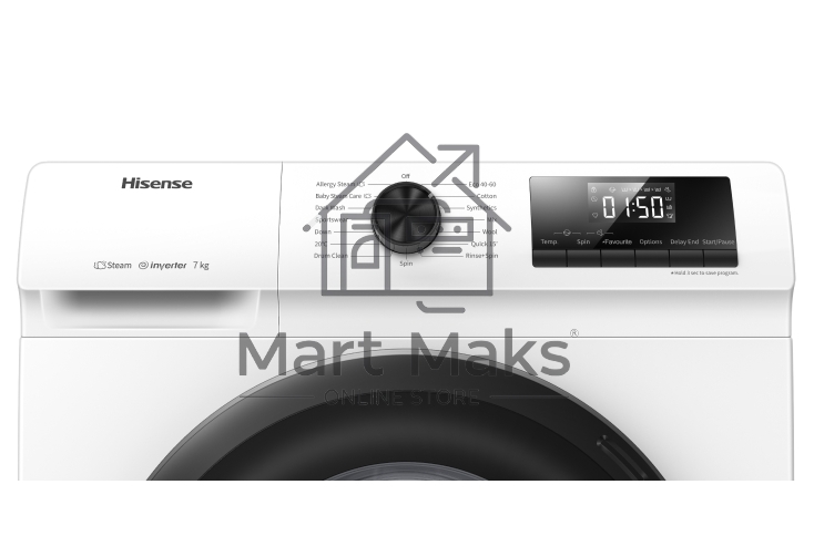 Стиральная машина Hisense WFQP7012VM белая, загрузка фронтальная 7кг, 1200 об/мин., класс: A++