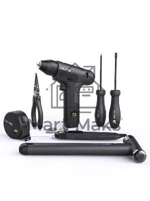 Набор ручного инструмента шуруповерт Deli HT0208 Home Series черный 8 предметов