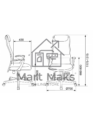 Кресло руководителя Бюрократ KB-8/DG/TW-12 серый TW-04 TW-12 сетка