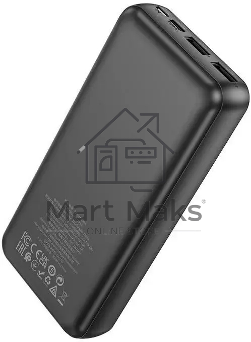 Портативный аккумулятор Hoco J123A Element 20000mAh 2A 2xUSB-A черный