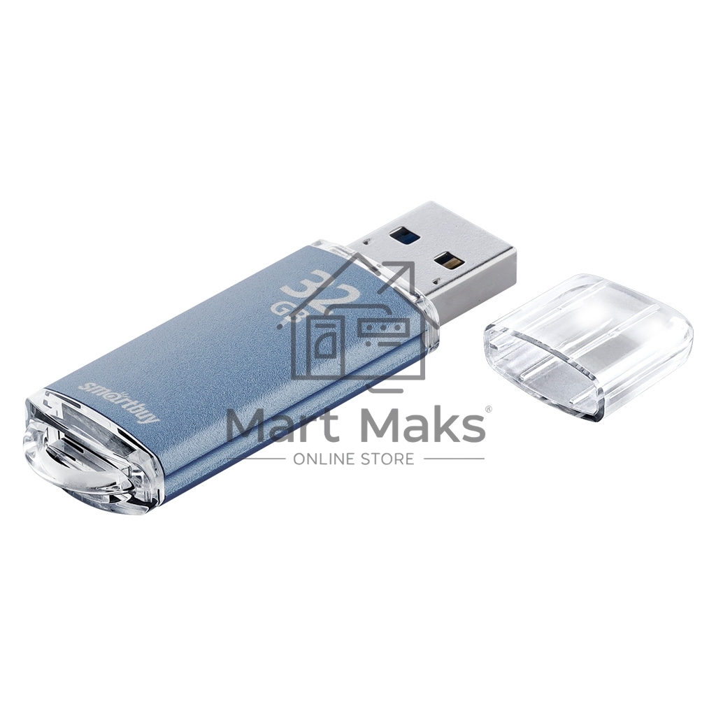 Флешка USB R/W SmartBuy R/W V-Cut series Blue SB32GBVC-B, 32Gb, USB 2.0, R/W 25/15, голубой