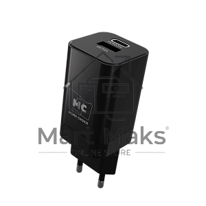 Зарядное устройство MORE CHOICE (4620202555748) NC85 1USB+1Type-C 3.0A PD 20W+QC3.0, черный