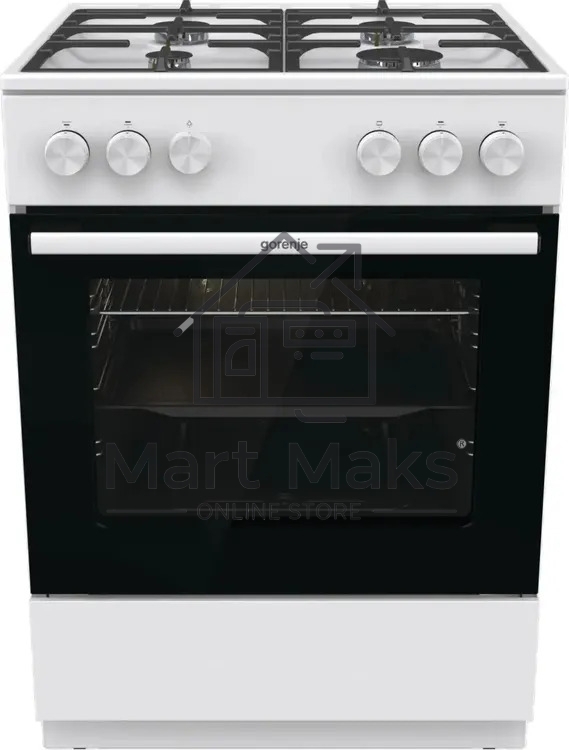 Плита газовая Gorenje GG6A10WFFM белый, конфорок 4 шт, духовка 72 л, 60 см x 85 см x 60 см