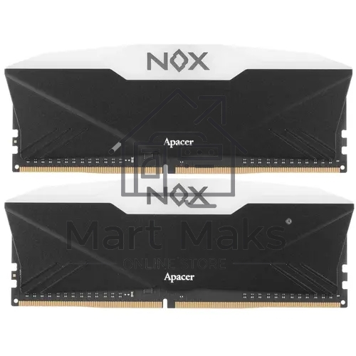 Оперативная память Apacer Nox, DDR4, 16GB (2x8GB), 3600MHz, CL18, UDIMM, с радиатором, черный, RGB