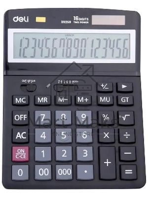 Калькулятор настольный Deli E39259 черный 16-разр.