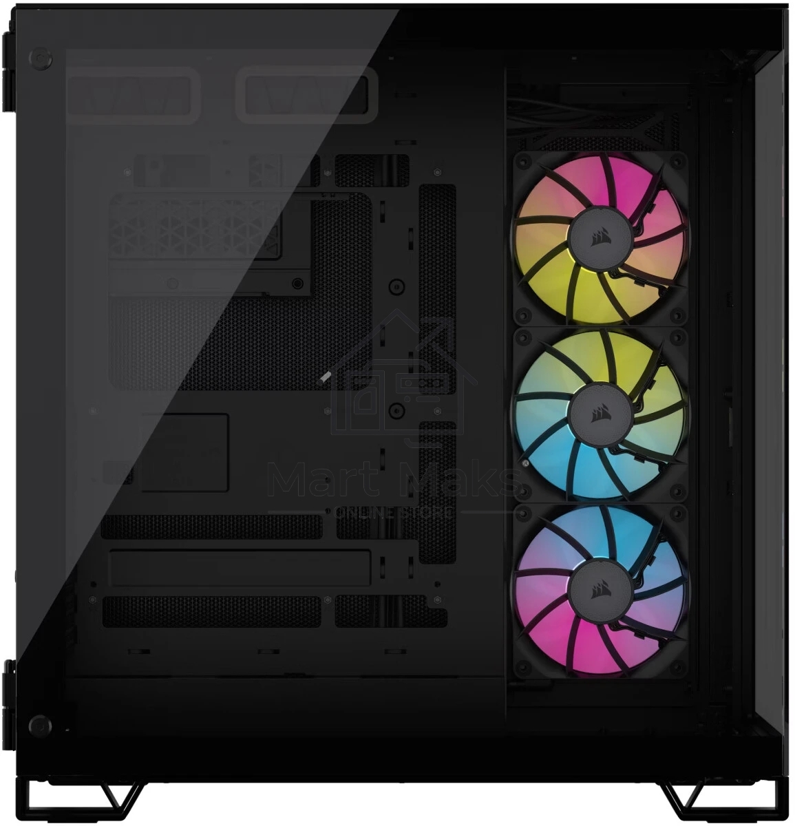 Компьютерный корпус без блока питания Case Corsair iCUE LINK 6500X RGB, Midi-Tower, TG, 3x120mm RGB, 4xUSB-A 3.2, 1xUSB 3.2 Type-C, E-ATX, ATX, mATX, mITX черный