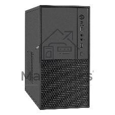 Компьютерный корпус Minitower ExeGate BAA-308M-UNS400 (mATX, БП UNS400 с вент. 12см, 2*USB, HD Audio, черный)
