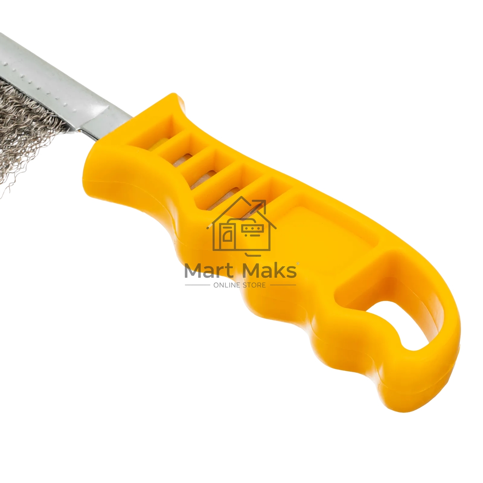 Щетка металлическая Denzel с пластмассовой ручкой, нержавеющая проволока