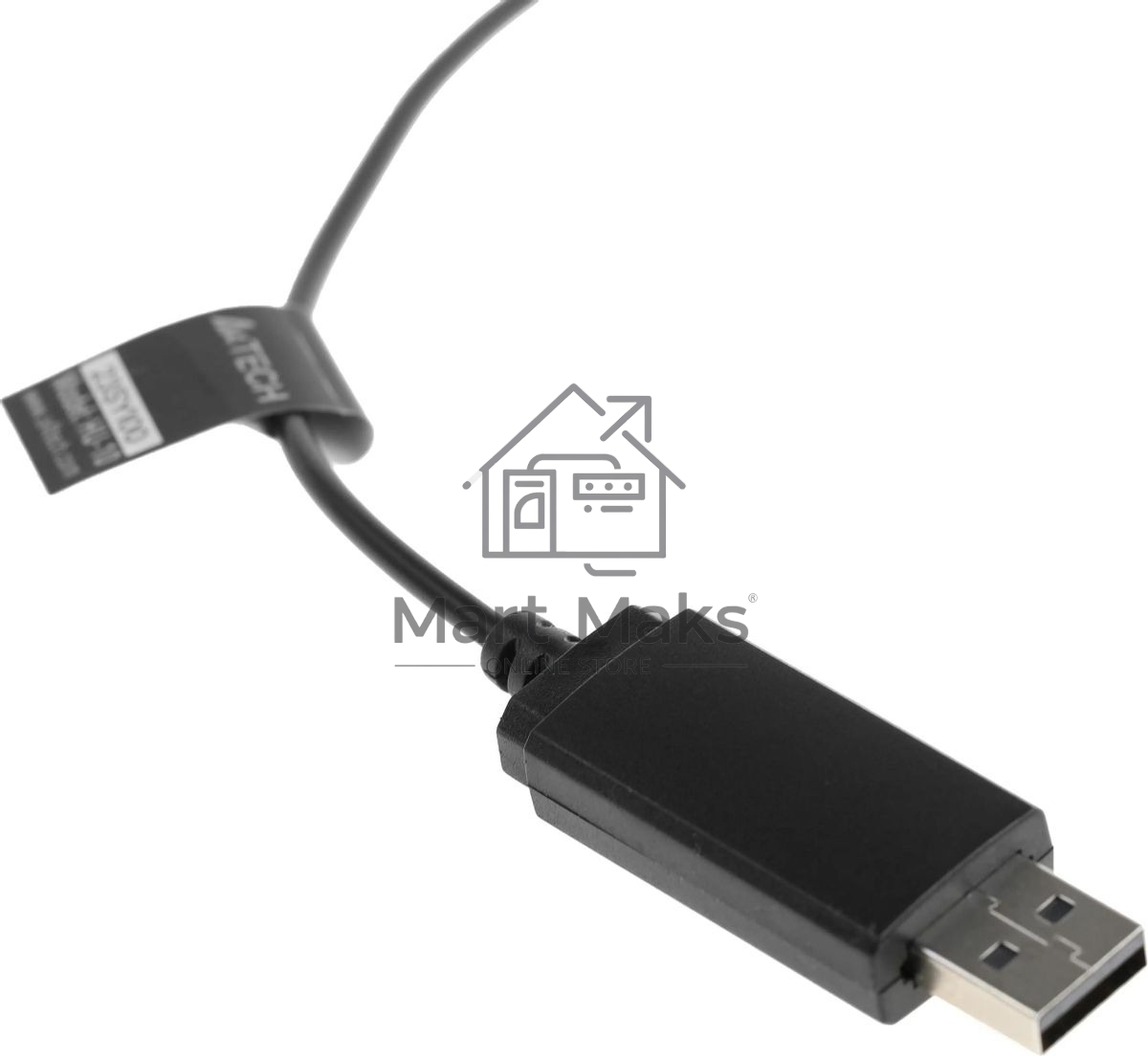 Гарнитура проводная с микрофоном A4Tech HU-10 черный/белый 2м накладные USB оголовье