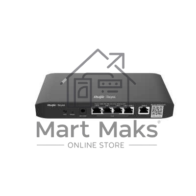 Маршрутизатор Ruijie Reyee RG-EG105G-P-V3, 4×1 Гбит/с PoE + 1×1000 Мбит/с Uplink, управляемый