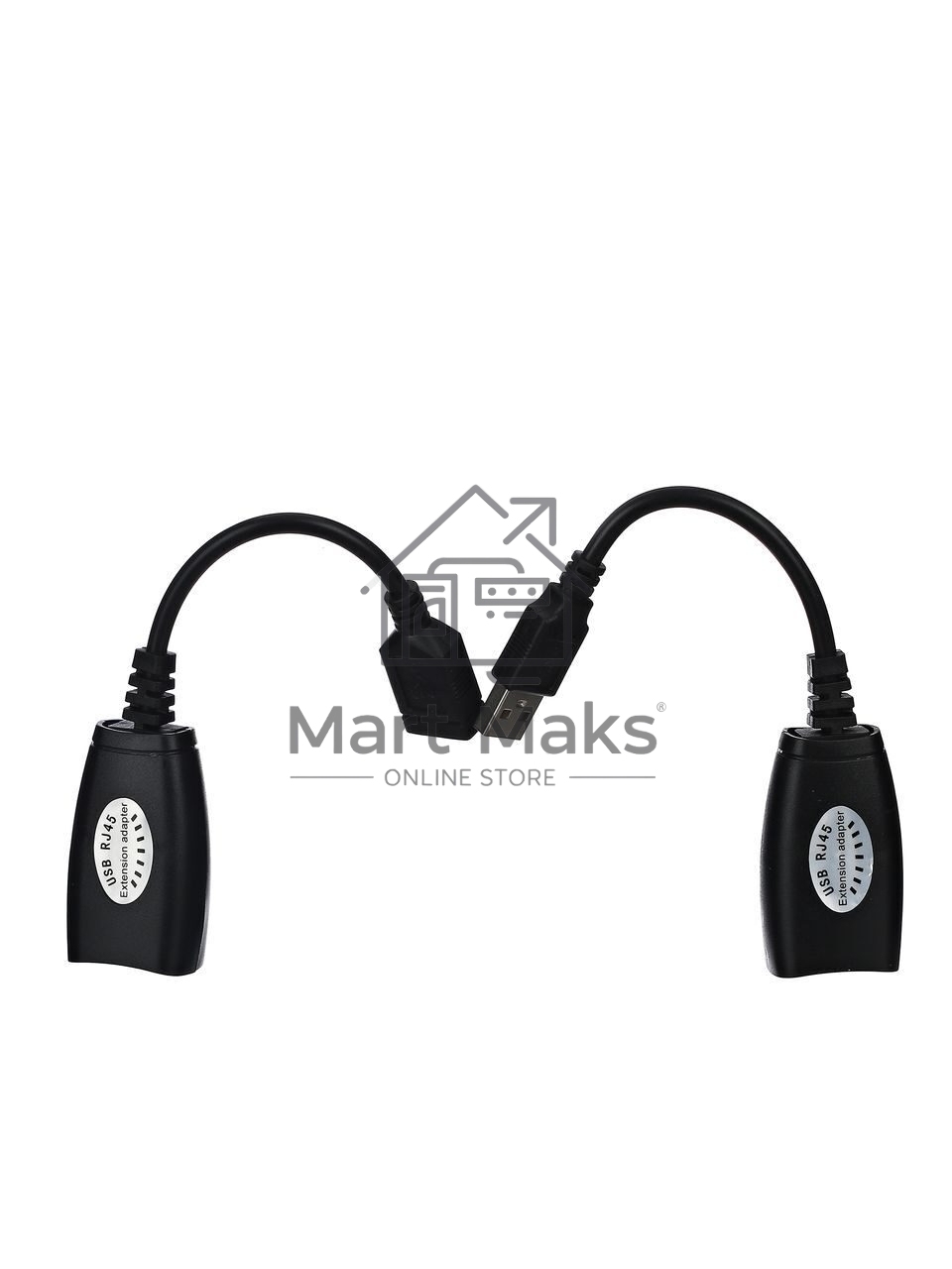 Кабель AM/AF удлинитель USB по витой паре VCOM (AM/RJ45-RJ45/AF) до 45m CU824