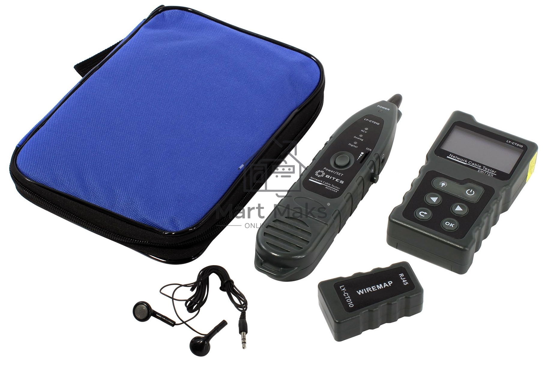 Тестер кабеля 5bites LY-CT010 UTP / STP / TEL / POE / TDR / FLASH