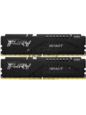 Оперативная память Kingston Fury Beast, DDR5, 16GB (2x8GB), 5600MHz, CL36, DIMM, с радиаторами, черный