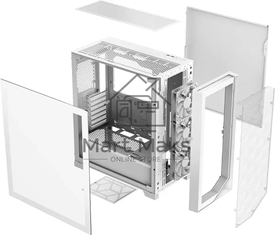 Компьютерный корпус PcCooler C3D510 WH ARGB белый без БП ATX 3x120mm 2xUSB3.0 1xUSB3.1 audio bott PSU