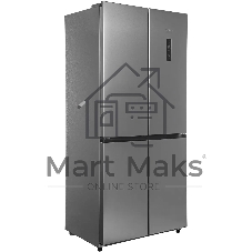 Холодильник Hyundai CM45083F нержавеющая сталь трехкамерный 289/144л морозилка снизу, No Frost, Side by Side