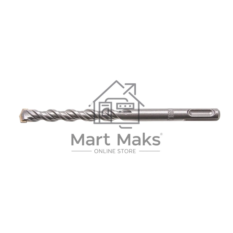 Бур по бетону Denzel двойная спираль, Cobalt W-tip, 12x160 мм, SDS PLUS