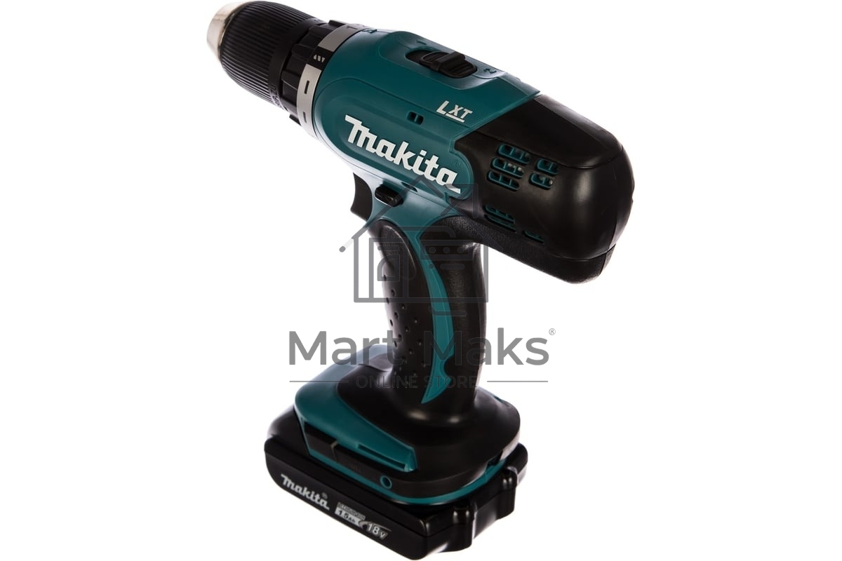 Дрель-шуруповерт Makita DDF453SYE ак 18В,2х1.5А·ч Li-ion,БЗП-13мм,0-400\1300об\м,42\27Нм,1.8кг,чем