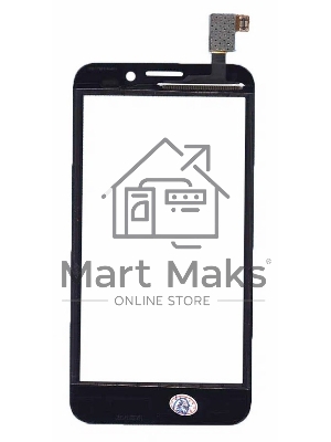 Сенсорное стекло (тачскрин) для Alcatel One Touch Snap 7025D, черное