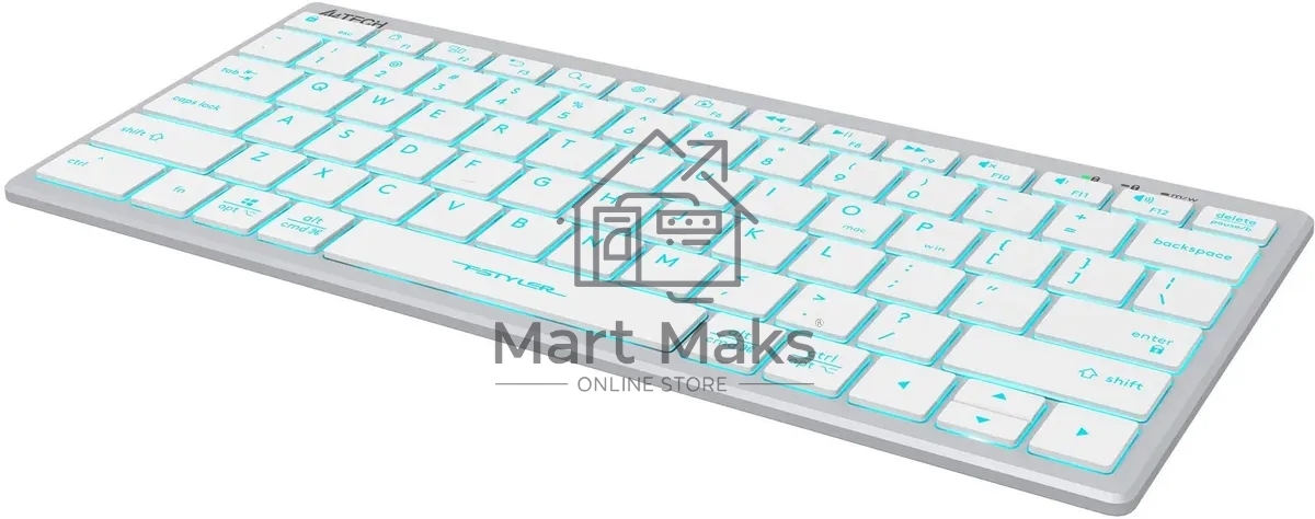 Клавиатура A4Tech Fstyler FX61 проводная, USB, белый/синий