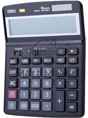 Калькулятор настольный Deli E39259 черный 16-разр.
