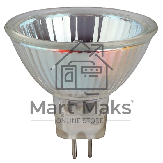 Лампочка галогенная ЭРА GU5.3-JCDR (MR16)-75W-230V-CL GU5.3 75Вт софит теплый белый свет