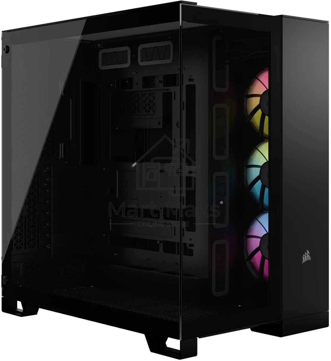 Компьютерный корпус без блока питания Case Corsair iCUE LINK 6500X RGB, Midi-Tower, TG, 3x120mm RGB, 4xUSB-A 3.2, 1xUSB 3.2 Type-C, E-ATX, ATX, mATX, mITX черный