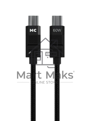 Дата-кабель MORE CHOICE (4620202554987) K87aa 2м USB 3.0A PD60W для Type-C Type-C- 2м, черный