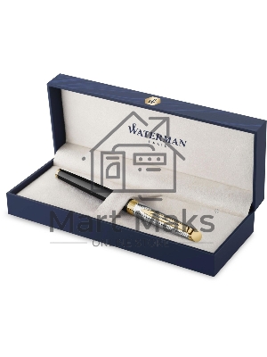 Ручка шариков. Waterman Reflections of Paris Hemisphere DeLuxe (2200839) Black GT M син. черн. подар.кор.