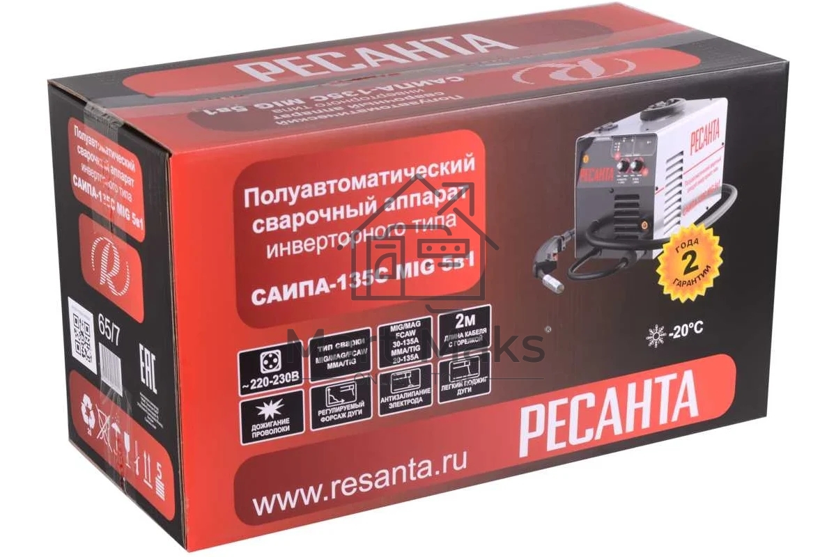 Сварочный аппарат инверторный п/а САИПА-135 Ресанта