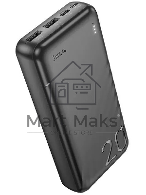 Портативный аккумулятор Hoco J123A Element 20000mAh 2A 2xUSB-A черный
