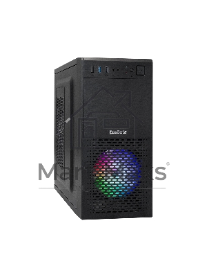 Компьютерный корпус Minitower ExeGate mEVO-7807-XP400 (mATX, БП XP400 с вент. 12см, 1*USB+1*USB 3.0, черный, 1 вент. 12см с RGb подсветкой)