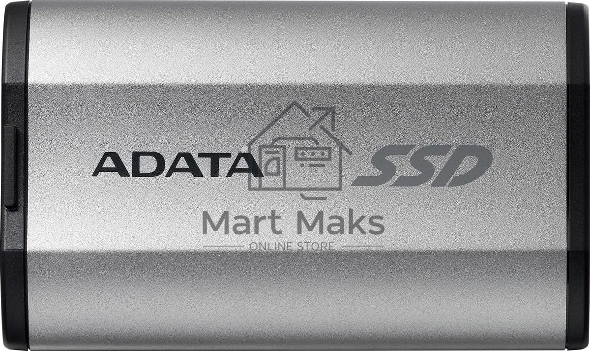 Внешний SSD ADATA SD810, 2TB, USB 3.2 Gen 2x2 Type-C, R/W 2000/2000, серебристый