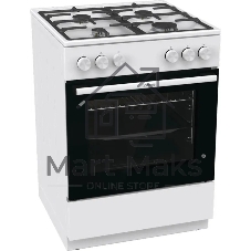 Плита газовая Gorenje GG6A10WFFM белый, конфорок 4 шт, духовка 72 л, 60 см x 85 см x 60 см