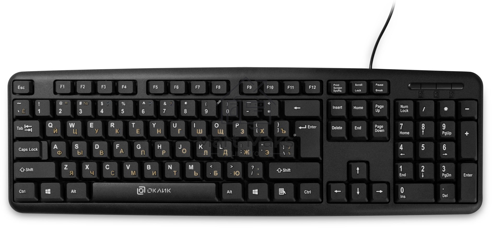Клавиатура Oklick 130M проводная, USB, черный