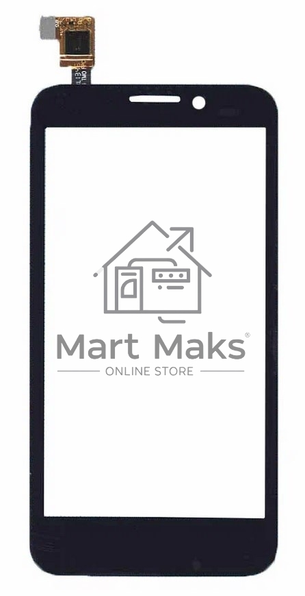 Сенсорное стекло (тачскрин) для Alcatel One Touch Snap 7025D, черное