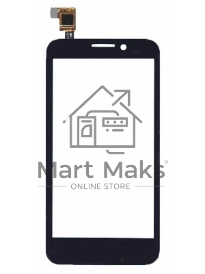 Сенсорное стекло (тачскрин) для Alcatel One Touch Snap 7025D, черное