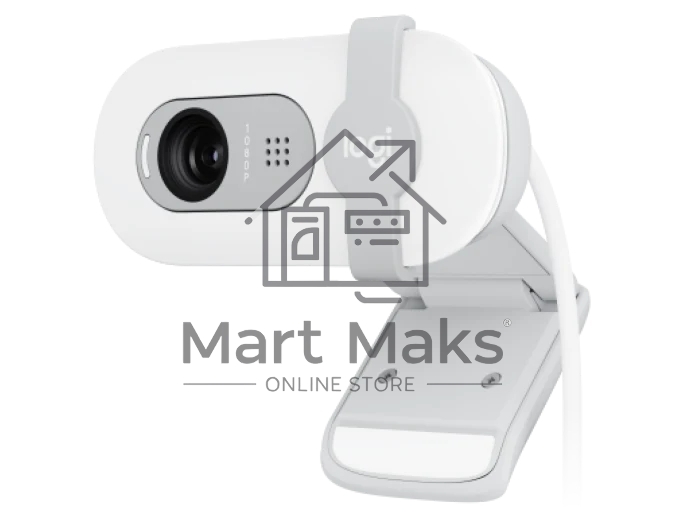 Веб-камера Logitech Webcam Brio 100, 1920x1080, OFF-WHITE, защитная шторка, 960-001617