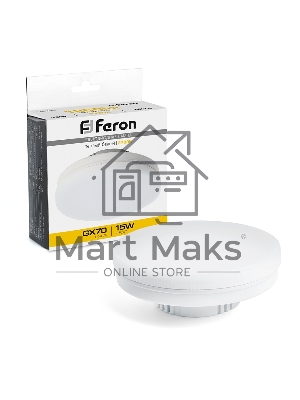 Лампа светодиодная Feron LB-472 LED 15Вт GX70 теплый таблетка