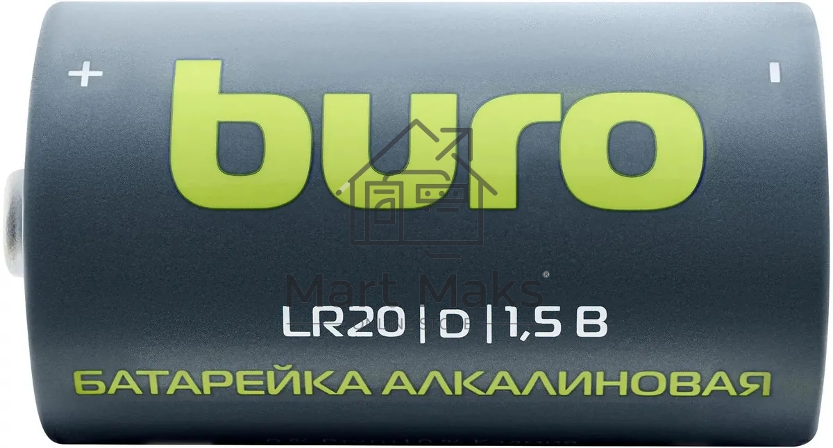 Батарея Buro Alkaline LR20 D 18000mAh (2шт) блистер, 1.5 В