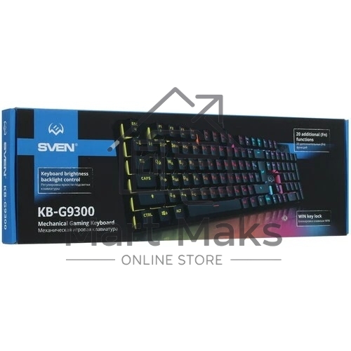 Игровая клавиатура Sven KB-G9300 чёрная (Outemu Blue switches,104кл., подсветка)