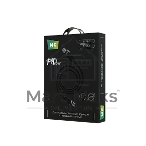Дата-кабель MORE CHOICE (4620202554987) K87aa 2м USB 3.0A PD60W для Type-C Type-C- 2м, черный