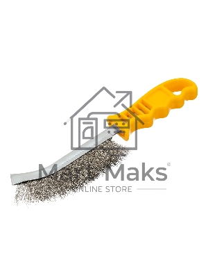 Щетка металлическая Denzel с пластмассовой ручкой, нержавеющая проволока