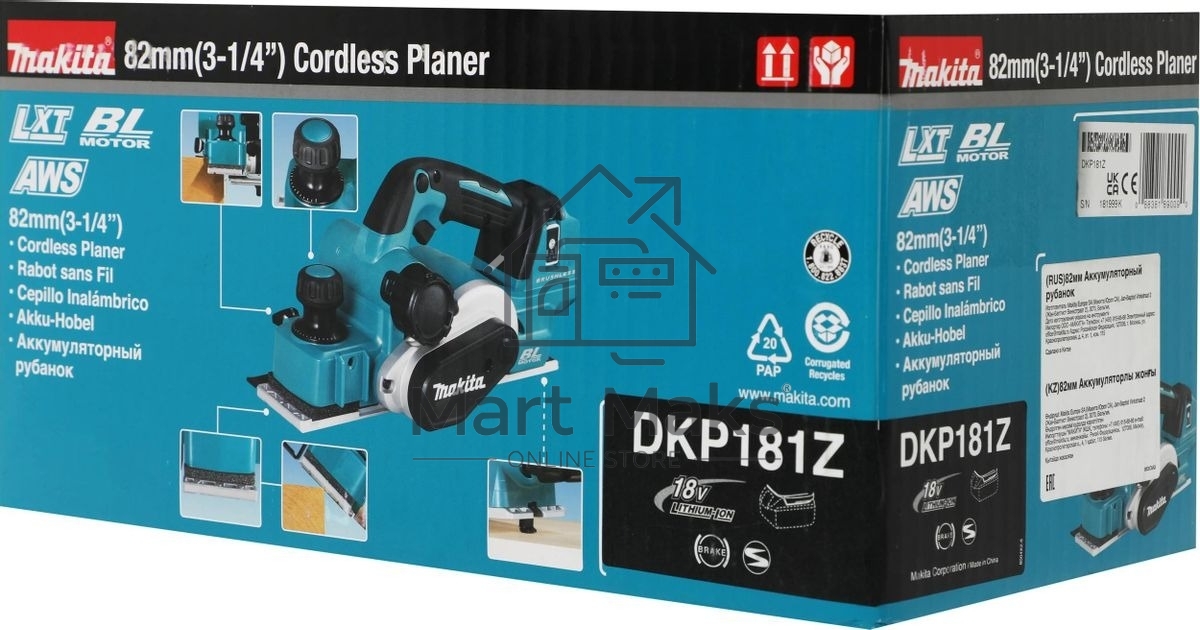 Рубанок Makita DKP181Z 82мм 12000об/мин